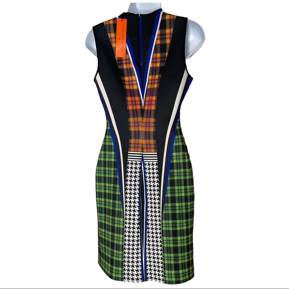 NWT CLOVER CANYON MULTICOLOR DUBLIN NEOPRENE DRESS - Picture 3 of 14